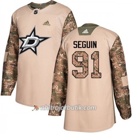 Män Ishockey Dallas Stars Tröja Tyler Seguin 91 Adidas 2017-2018 Camo Veterans Day Practice Authentic